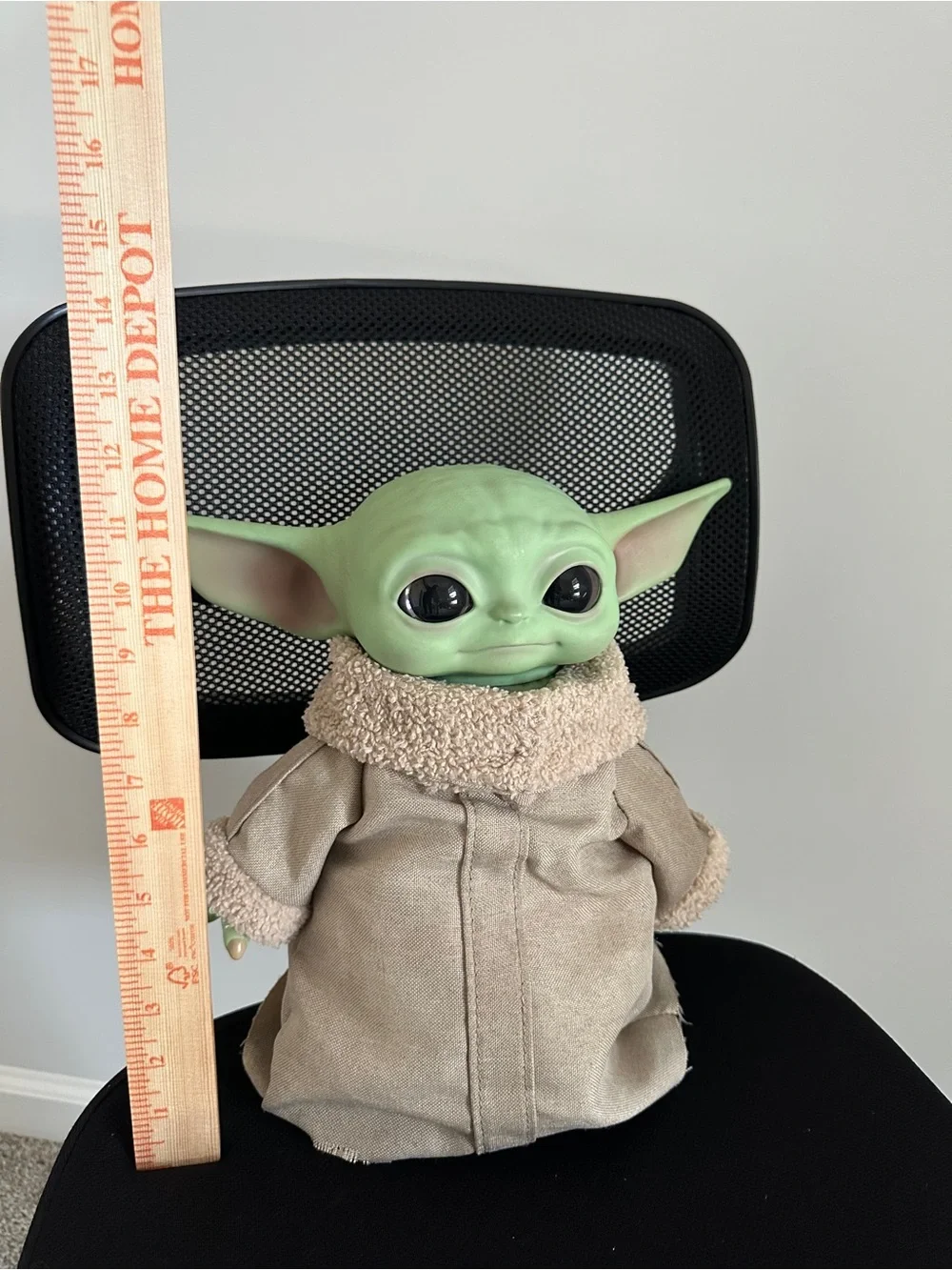Mattel Star Wars Mandalorian Grogu Baby Yoda 11” Plush Soft Body Rubber Head👽🛸💚